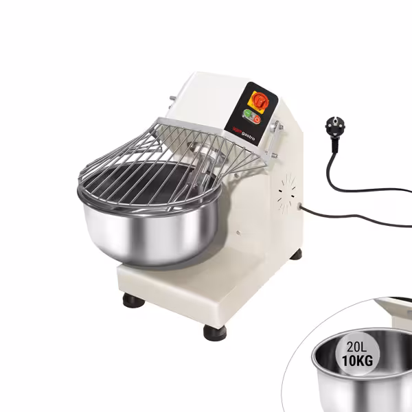 Hamur yoğurma makinesi - 20 litre / 10 kg - sabit hazneli - 230 V