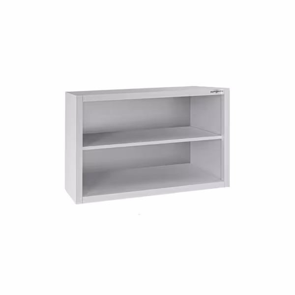 Commercial Stainless Steel Wall Cabinet / Kitchen Cupboard  ECO - 800x400x650mm - Open Front (no doors)