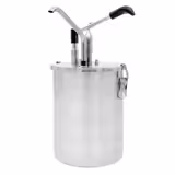 Commercial Sauce Dispenser with Pump - 8 litres - Stainless steel - 215x430mm - adjustable dose - with container - 25–40g per pump