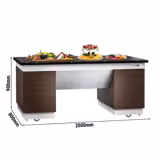 Element neutru DUBLIN - 2000 mm - blat din granit negru