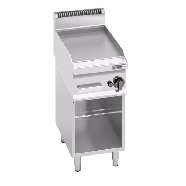 Gasbakplaat - 4kW - Glad - Bakoppervlak: 296x430mm - met open onderbouw