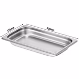 (6 buc) Recipient GN din oțel inoxidabil GN 1/1 - Înălțime: 65 mm