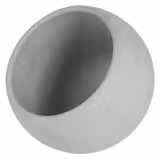 Servierset - MOON - 6-teiliges Set - 3 Melamin-Schalen à 50ml & 3 Holzlöffel - Grau