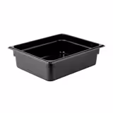 (6 Stück) Polycarbonat-Behälter GN 1/2 - Schwarz - Höhe: 100mm
