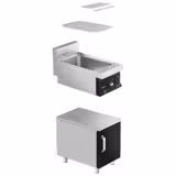 Electric Mașină de fiert paste cu robinet de umplere - linia 700 - 26 - 6 kW - dulap (bază) cu 1 ușă - Mario 700