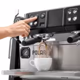 WEGA | Polar - Siebträgermaschine - 3 Gruppig - 6,9 kW - mit 2 Milchaufschäumern & Heißwasser - Touch - Schwarz