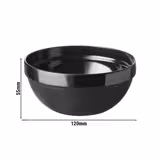 (6 szt.) Miseczka - CASUAL MAXI - Melamina - 0,25l - Ø 120mm - 120x120x55mm - Czarny