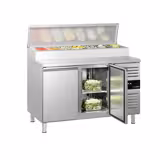 Commercial Saladette Prep Counter PREMIUM - 1510x800mm - 2 Doors - for 8x GN 1/3