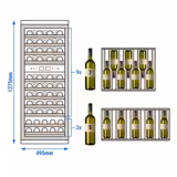 Cantinetta Frigo Vino - 2 Zone climatiche - 200 Litri - max. 73 Bottiglie