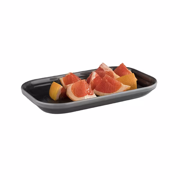 (6 stuks) GN-dienblad EMMA - Melamine - GN 1/4 - hoogte: 30mm - Grijs - geschikt voor vaatwasser