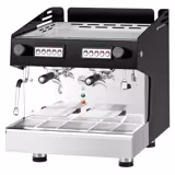 Profesyonel Espresso Kahve Makinesi "Compact" - 2 Gruplu - Manuel - dahil Ön Demleme (Preinfusion) Sistemi & 1 Buhar Kolu - Tall Cup