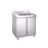 Commercial Sink Cabinet PREMIUM - Stainless Steel - 800x700 -  1 Bowl