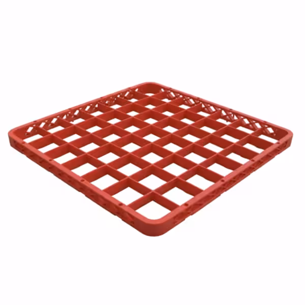Commercial Dishwasher Glass Rack Extender 1/1 – 49 Compartments – Red