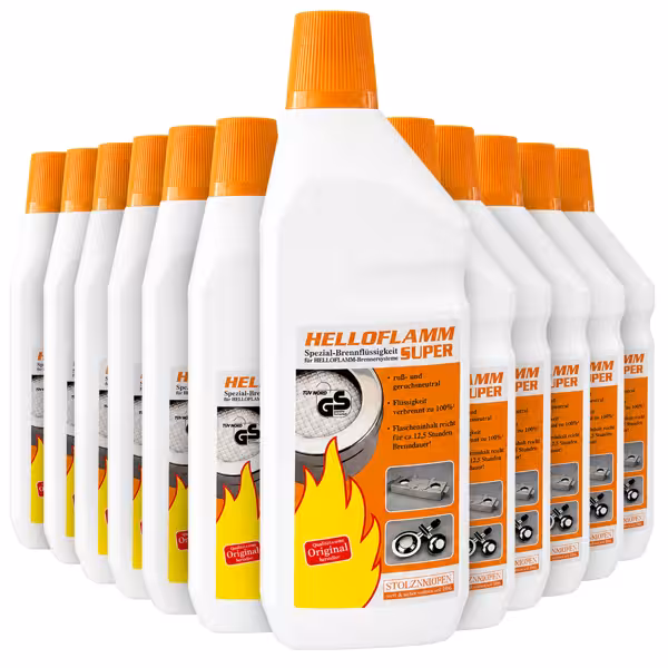 (12 pcs) HELLOFLAMM | Liquide combustible spécial - pour cartouche de sécurité H00100