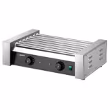 Table de préparation – 1210 mm – 1 porte & 2 tiroirs – pour 9 bacs GN 1/6 – incl. grill à saucisses / grill hot-dog & chauffe-saucisses