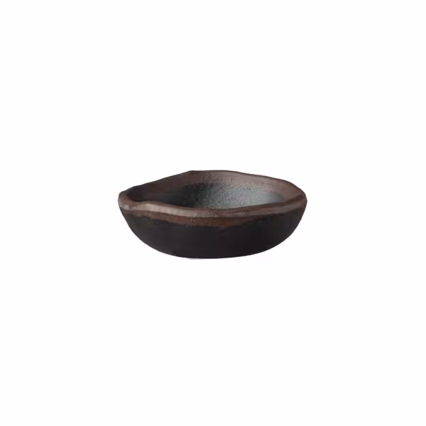 (12 Stück) Dipschälchen - MARONE - Melamin - 50ml - Ø 85mm - Schwarz/Braun