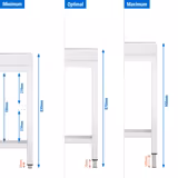 RVS werktafel PREMIUM - 1800x600mm - met onderblad - verstevigd werkblad