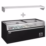 Commercial Island Freezer - 2104x850mm - 646 Litres - with Baskets - with Dividers - Black