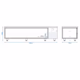Base refrigerata PREMIUM [+2°/+8°C] - 2400mm - 310L - 8 cassetti