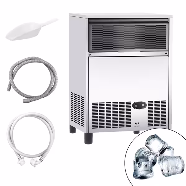 Commercial Ice Machine - Cylindrical Ice - 93kg/24h - with Storage Bin