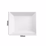(6 stuks) Dienblad PURE - Melamine - 26,5x26,5cm - hoogte: 30mm - Wit