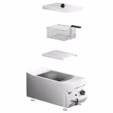 Elektro Fritteuse - 13 Liter - 4,5 kW - mit Ablasshahn