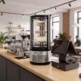 Tisch-Panoramavitrine - 100 Liter - 480mm - 3 Ablagen - Schwarz