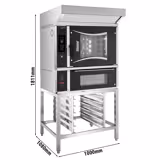Bakkerij combisteamer - Digitaal - 6x EN 60x40 - incl. pizzaoven, afzuigkap & onderstel