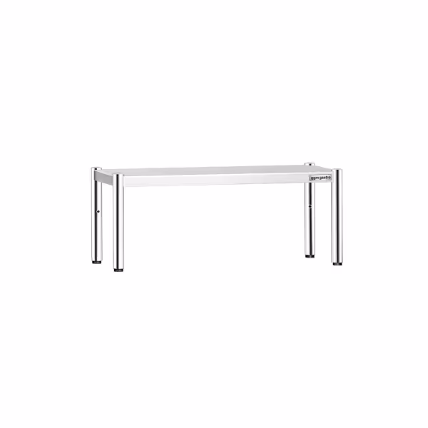 Estante de mesa em inox PREMIUM - Profissional - 1 nível - 1200x370mm - altura ajustável