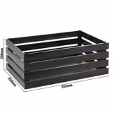 Caisse pour buffet - SUPERBOX - Bois - Noir - Hauteur:200mm - compatible avec GN 1/1