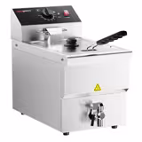 Frituurpan - 8 liter - 3,25 kW - mechanische bediening - met aftapkraan