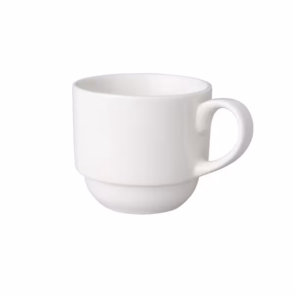 (6 pièces) BUDGETLINE – Tasse à café Mammoet – 200 ml – Blanc