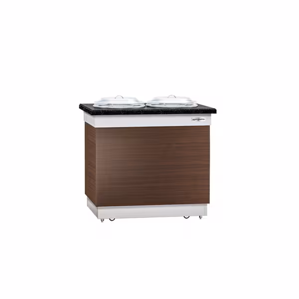 استند چرخدار بشقاب مدل دوبلین - گرم کن بشقاب - 70 سانتیمتر - 100 بشقاب - صفحه کار گرانیت سیاه