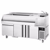 Retrobanco refrigerato per Cocktail - 1600mm - 235L - 2 Porte, 1 Cassetto - Presa 230V