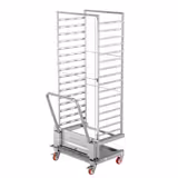 Cuptor combinat pentru panificație– cu acționare manuală – 16x EN 600x400 – incl. sistem de spălare și cărucior cu rafturi