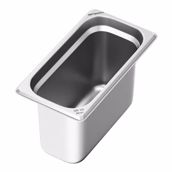 Edelstahl-Behälter GN 1/3 - Höhe: 200mm