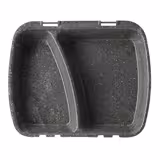 (60 pcs) Reusable 2-Compartment Takeaway Container - 245x200mm - Grey - Stackable