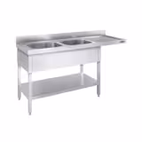Spülmaschinen-Spültisch - 1800x600mm - mit 2 Becken links