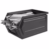 (6 pcs )Snack Box - INDUSTRIAL - 2.40L - black lid | - stackable