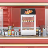 Hotdogstomer / warmhoudvitrine - 1,2kW - 2 etages