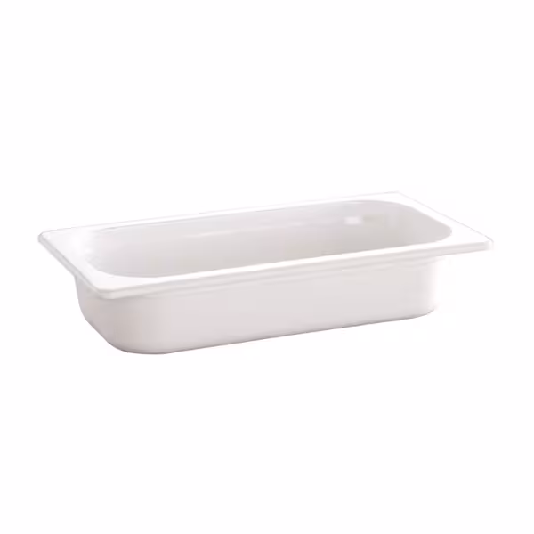 (6 stuks) Melamine GN-bak GN 1/3 - ECO - wit - 2,7 liter - Diepte: 100mm
