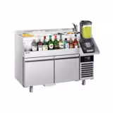 Stație cocktail ECO refrigerată pentru bar - 1200 mm - 2 sertare - priză 230 V