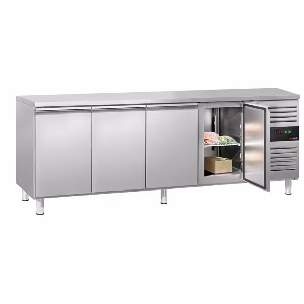 Tezgah Tipi Derin Dondurucu ECO - 2230x700mm - 4 kapılı - dijital termostat - ön panel sağda agregat