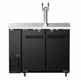 Commercial Direct Draw Keg Cooler – Beer Dispenser - Double Tap - 2x50 L - 1240x620 mm - 0–5 °C