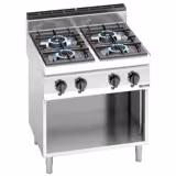 Gazlı Ocak - 28kW - 4 Gözlü - Açık Altlı