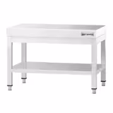 Tavolo aperto PREMIUM in acciaio inox - 800x700mm - con ripiano di fondo
