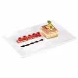 (6 stuks) Dienblad PURE - Melamine - 53x18cm - hoogte: 30mm - Wit