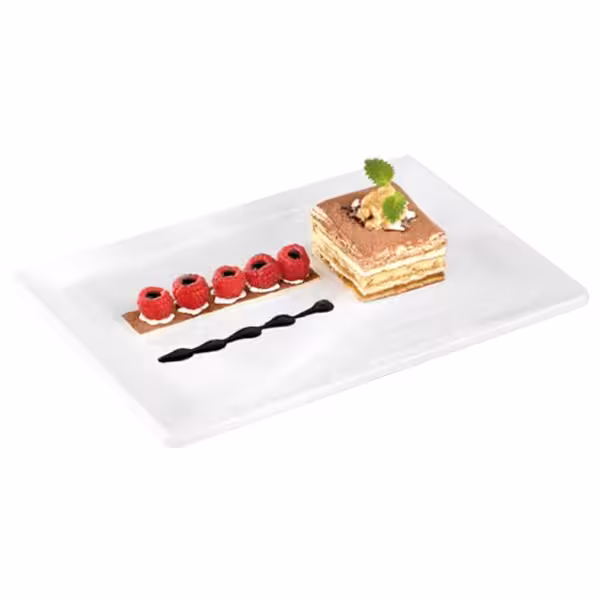 (6 stuks) Dienblad PURE - Melamine - 53x18cm - hoogte: 30mm - Wit