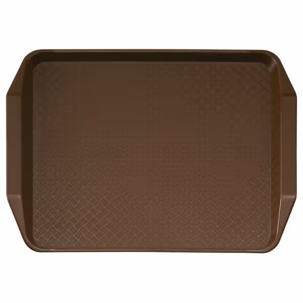(24 pezzi) CAMBRO | Vassoio per fast food - rettangolare - 430x300mm - profilo alto con manici - Marrone