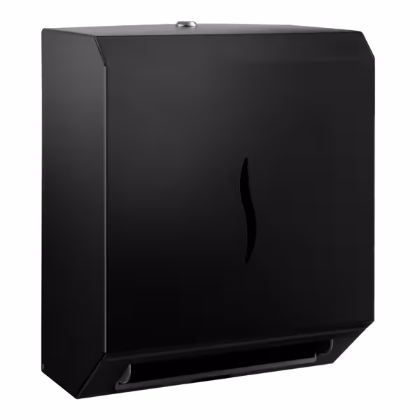 Handdoekroldispenser - met sensor - RVS - zwart